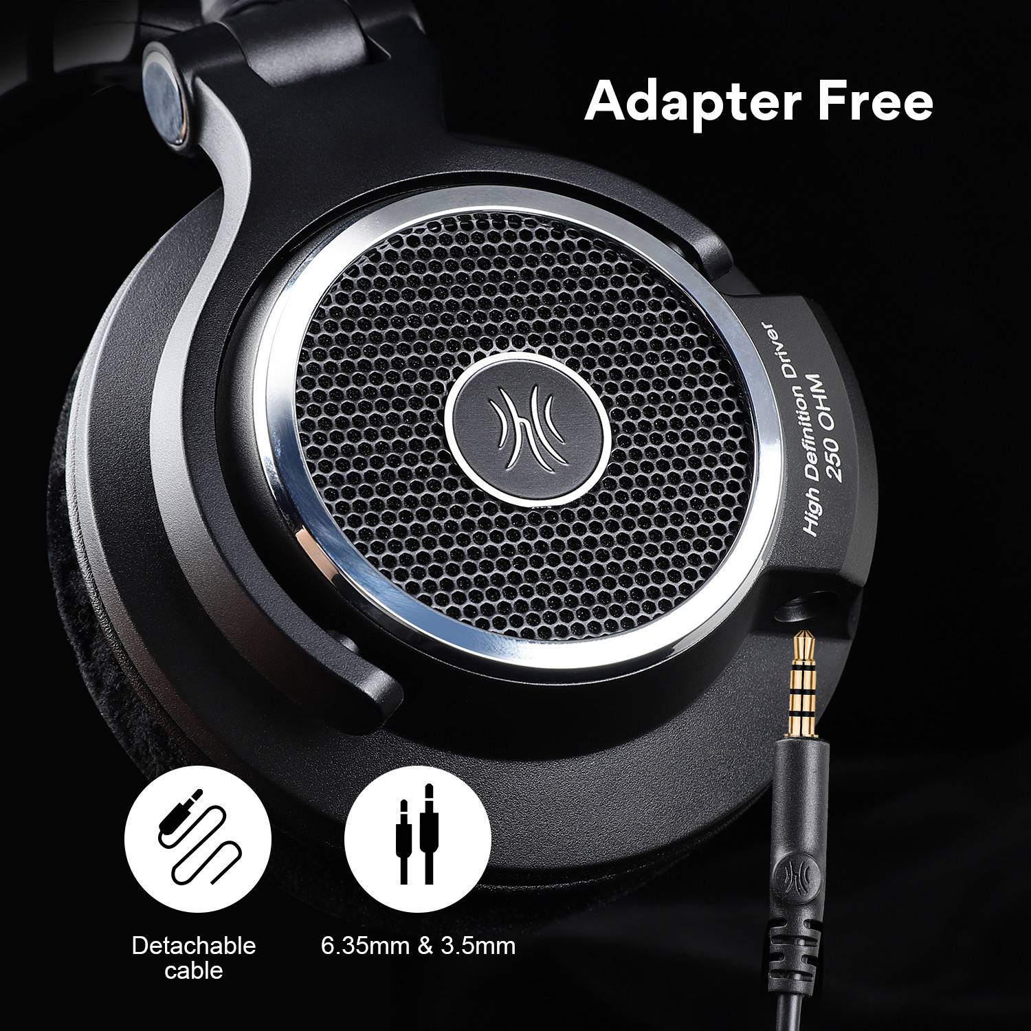 ONEODIO M80 Open-back Three-band Balanced HiFi Headphone Wired Over-Ear Headset Professional Monitoring Studio DJ Mixer Headset ONEODIO M80 Open-back Three-band Balanced HiFi Headphone Wired Over-Ear Headset Professional Monitoring Studio DJ Mixer Headset